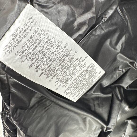 BCBGMAXAZRIA Black Long Puffer Coat Size M - Picture 10 of 10